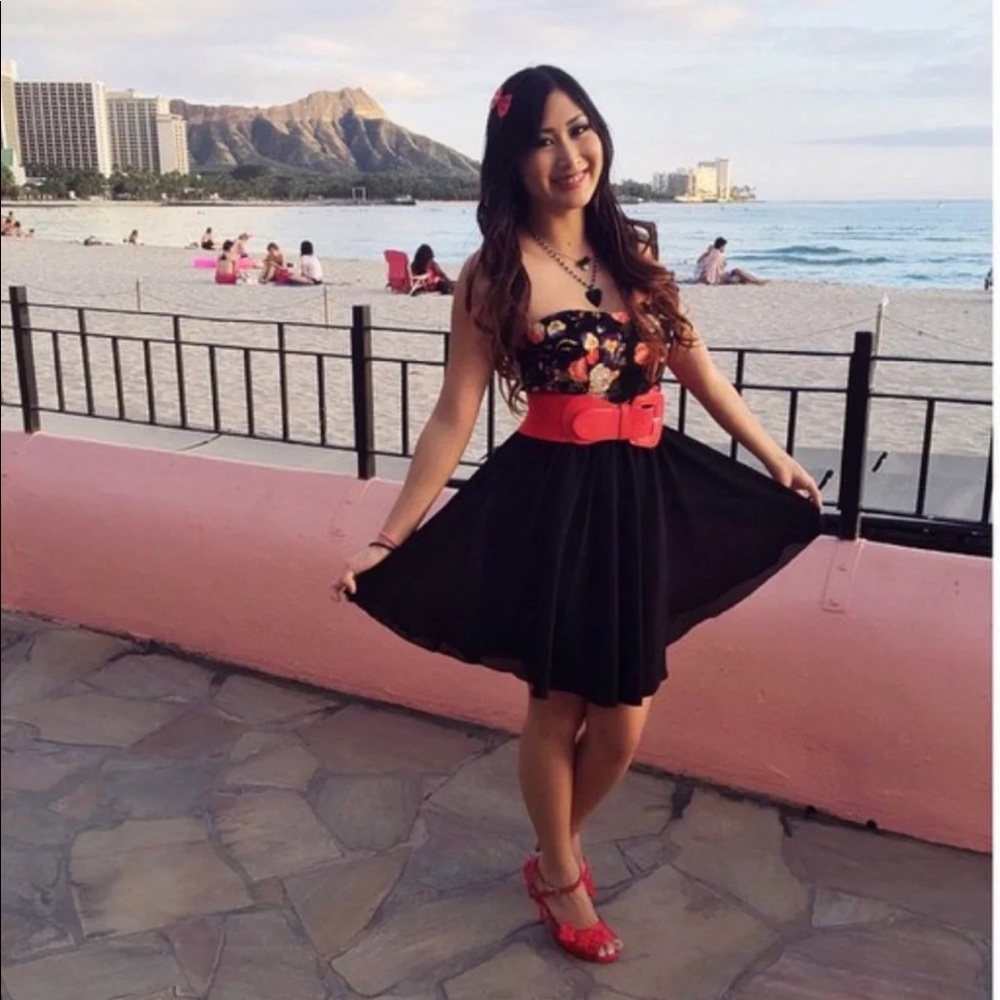 Flare floral dress